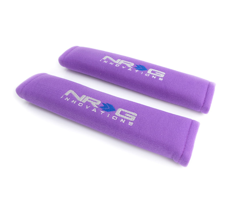 NRG Seat Belt Pads 2.7in (Wide) X 11in - Purple(2 Piece) Short - Blais Performance Parts