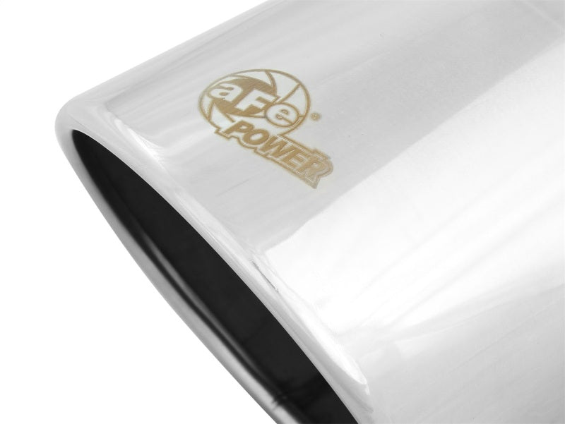 aFe Diesel Exhaust Tip Bolt On Polished 4in Inlet x 6in Outlet x 12in Length - Blais Performance Parts