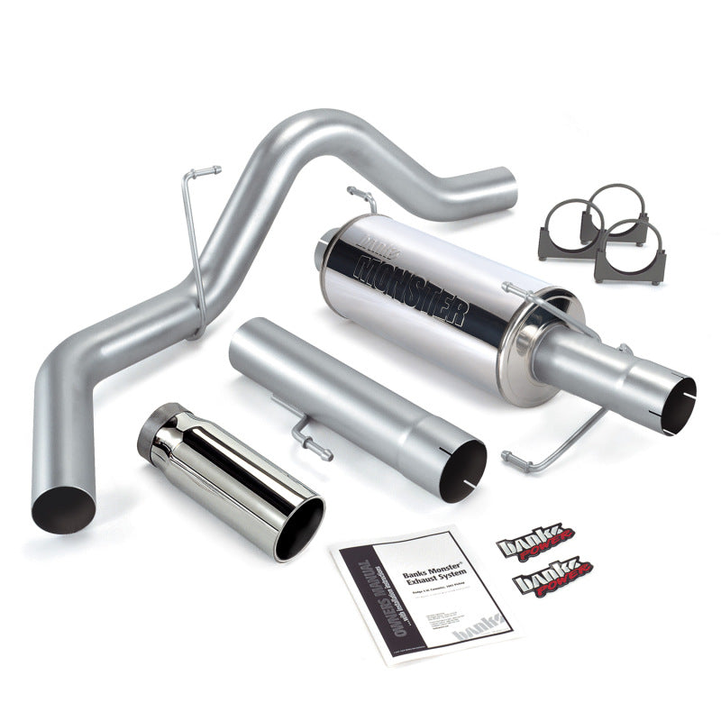 Banks Power 04-07 Dodge 5.9L 325Hp CCLB Monster Exhaust System - SS Single Exhaust w/ Chrome Tip - Blais Performance Parts