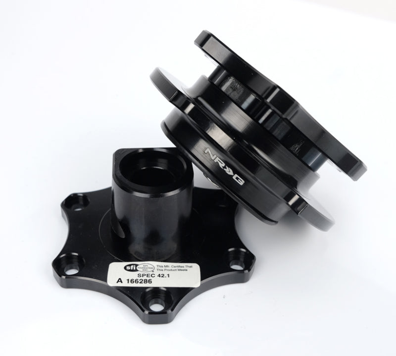 NRG Quick Release SFI SPEC 42.1 - Shiny Black Body / Shiny Black Ring - Blais Performance Parts