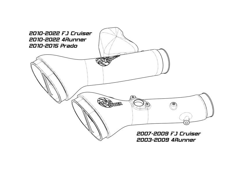 aFe Momentum GT Cold Air Intake System w/ Pro DRY S Filter Toyota FJ Cruiser 07-21 V6-4.0L - Blais Performance Parts