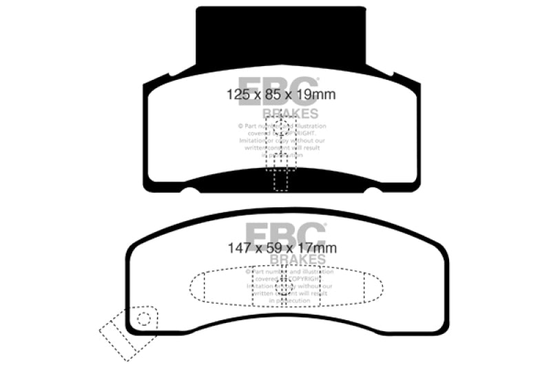 EBC 92-99 Chevrolet C30 DRW Yellowstuff Front Brake Pads - Blais Performance Parts