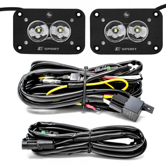 Baja Designs S2 Sport Flush Mount Work/Scene Pattern LED Work Light - Clear - Blais Performance Parts