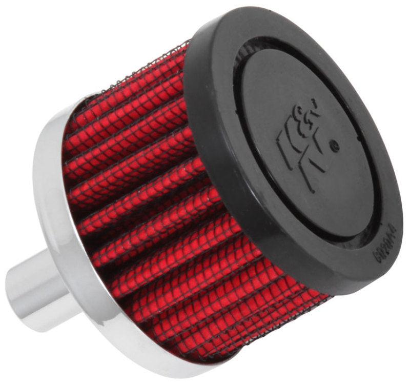 K&N Steel Base Crankcase Vent Filter .5in Vent OD x 2in OD x 1.5in Height - Blais Performance Parts