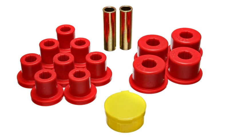 Energy Suspension 6/74-80 MG MGB Red Rear Leaf Spring Bushing Set - Blais Performance Parts