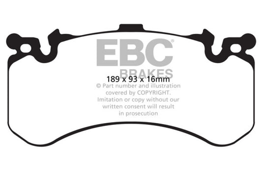 EBC 11+ Audi A8 Quattro 6.3 (Cast Iron Rotors) Redstuff Front Brake Pads - Blais Performance Parts