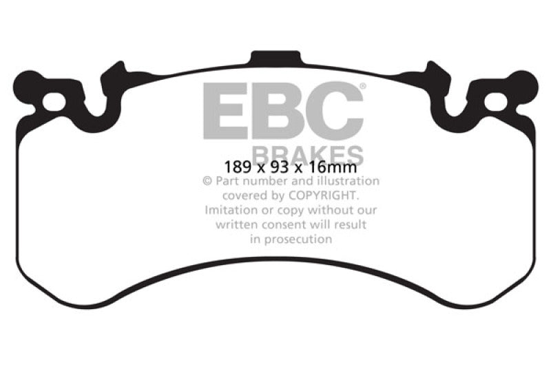 EBC 11+ Audi A8 Quattro 6.3 (Cast Iron Rotors) Yellowstuff Front Brake Pads - Blais Performance Parts