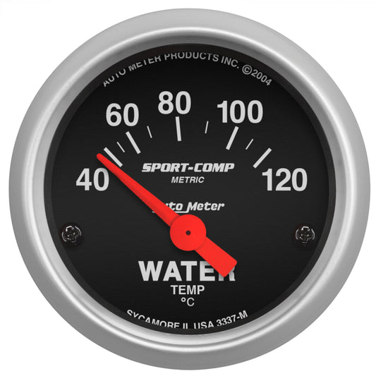 Autometer Sport-Comp 52mm 40-120 Degree Short Sweep Electronic Water Temperature Gauge - Blais Performance Parts