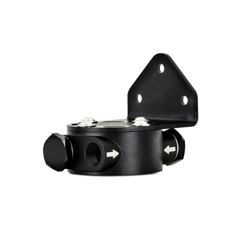 Mishimoto 3/4 - 16 Thread Remote Oil Filter Mount - Black - Blais Performance Parts