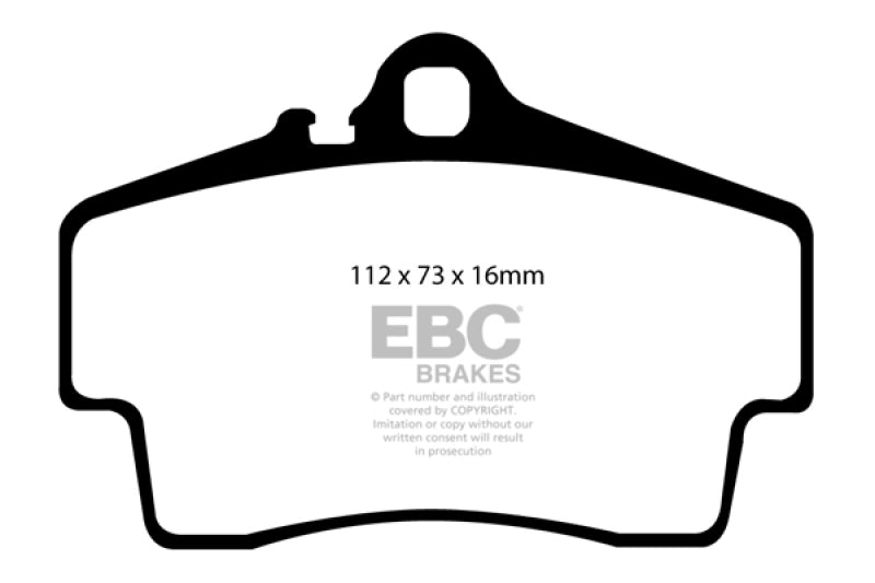 EBC 98-05 Porsche 911 (996) (Cast Iron Rotor only) 3.4 Carrera 2 Redstuff Rear Brake Pads - Blais Performance Parts