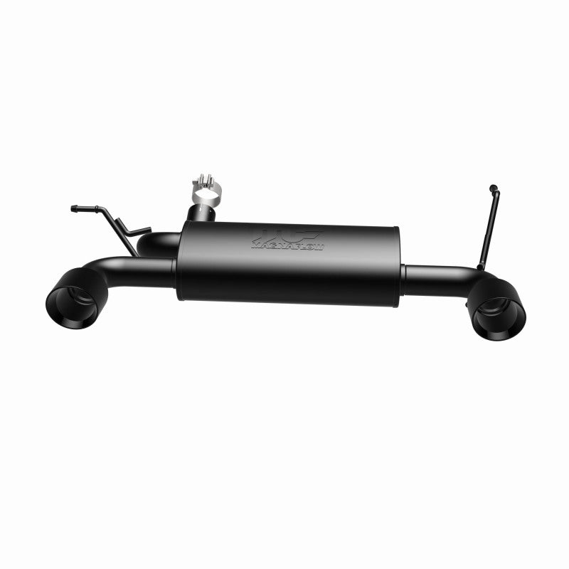 MagnaFlow 07-17 Jeep Wrangler JK 3.8/3.6L Dual Split Rear Exit Black Axle-Back Exhaust - Blais Performance Parts