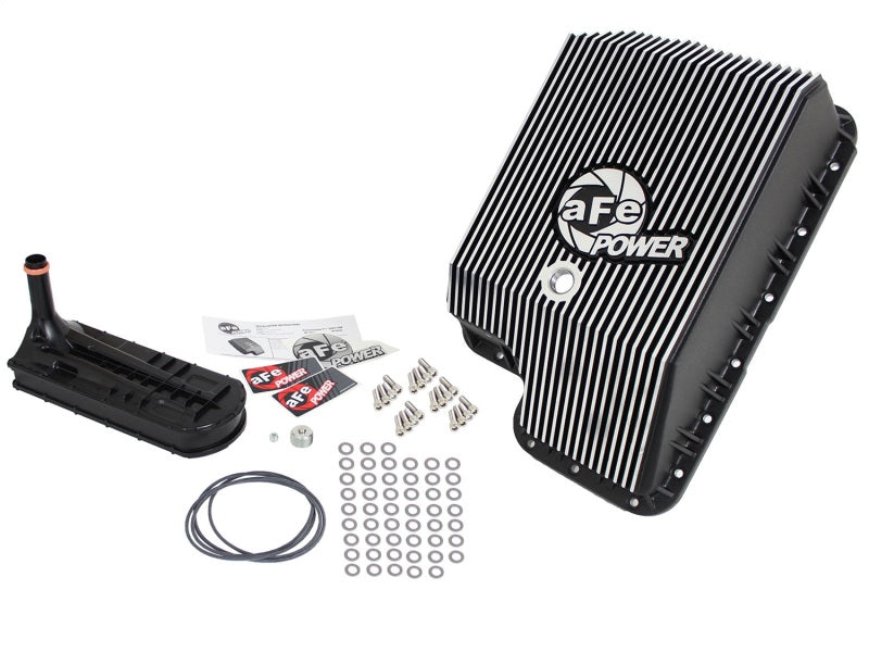 afe Transmission Pan (Black); Ford Diesel Trucks 03-10 V8-6.0/6.4L (td) - Blais Performance Parts