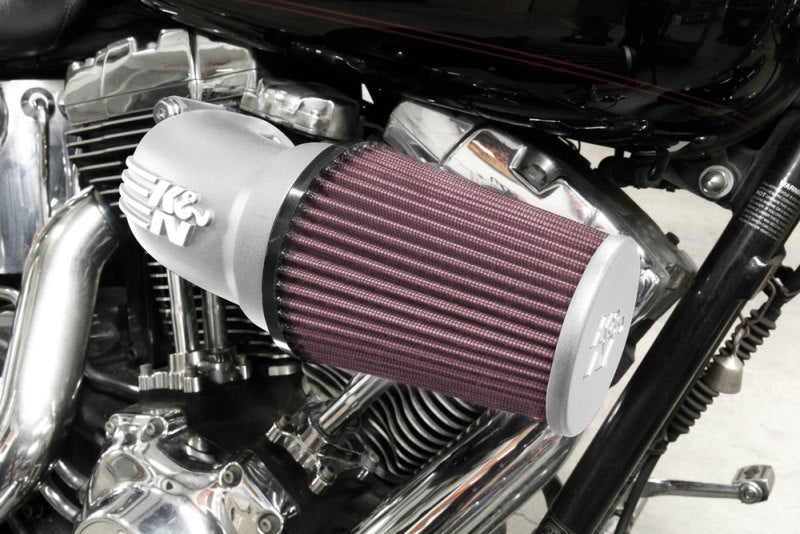 K&N 01-17 Harley Davidson Softail / Dyna FI Performance Air Intake System Silver - Blais Performance Parts