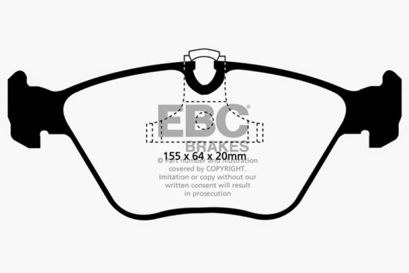 EBC 04-06 BMW X3 2.5 (E83) Redstuff Front Brake Pads - Blais Performance Parts