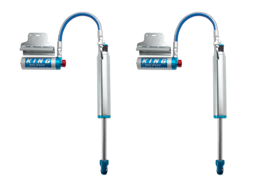 King Shocks 2005+ Toyota Tacoma (6 Lug) Rear 2.5 Dia Remote Reservoir Shock w/Adjuster (Pair) - Blais Performance Parts