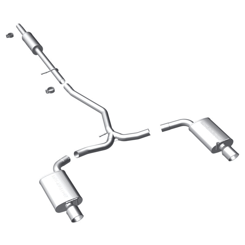 MagnaFlow 11-13 Ford Explorer V6 3.5L SS Catback Exhaust Dual Split Rear Exit w/ 3.5in SS Tips - Blais Performance Parts