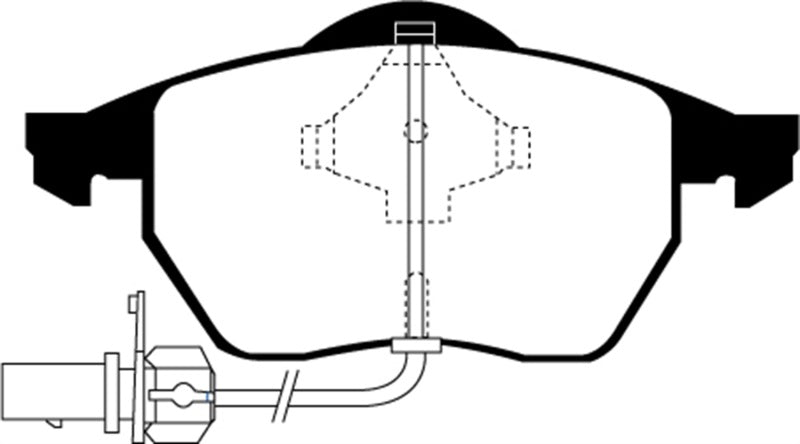 EBC 99-01 Audi A4 1.8 Turbo (B5) Redstuff Front Brake Pads - Blais Performance Parts