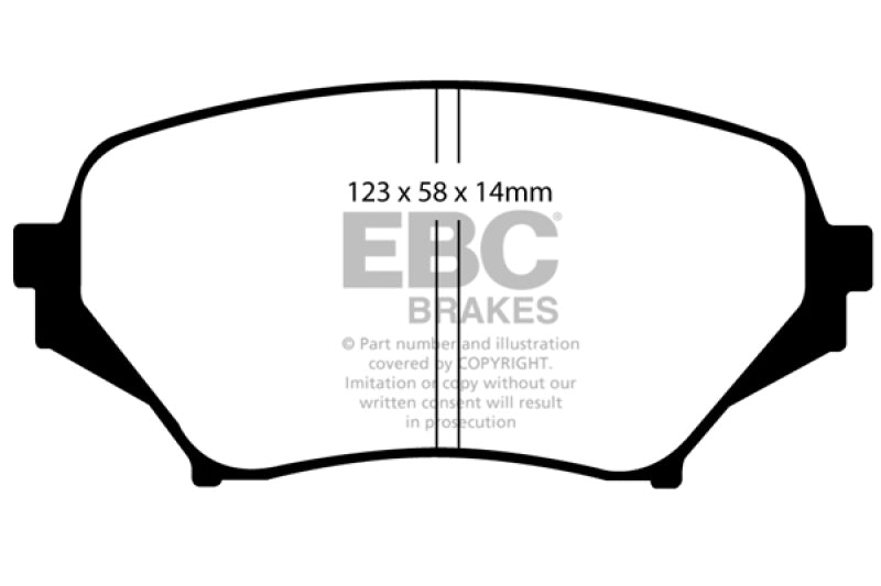 EBC 06-15 Mazda Miata MX5 2.0 Yellowstuff Front Brake Pads - Blais Performance Parts