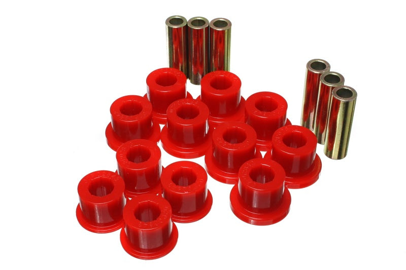 Energy Suspension 05-14 Toyota Tacoma Rear Leaf Spring Bushings - Red - Blais Performance Parts