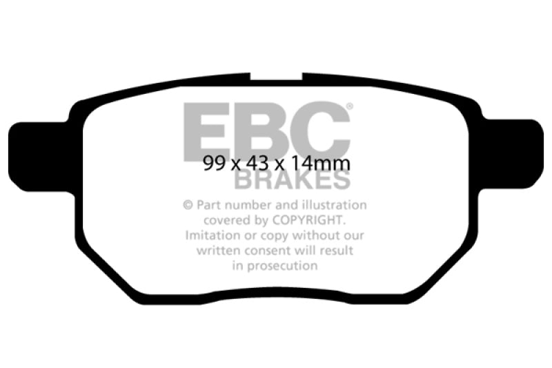 EBC 11+ Lexus CT200h 1.8 Hybrid Greenstuff Rear Brake Pads - Blais Performance Parts