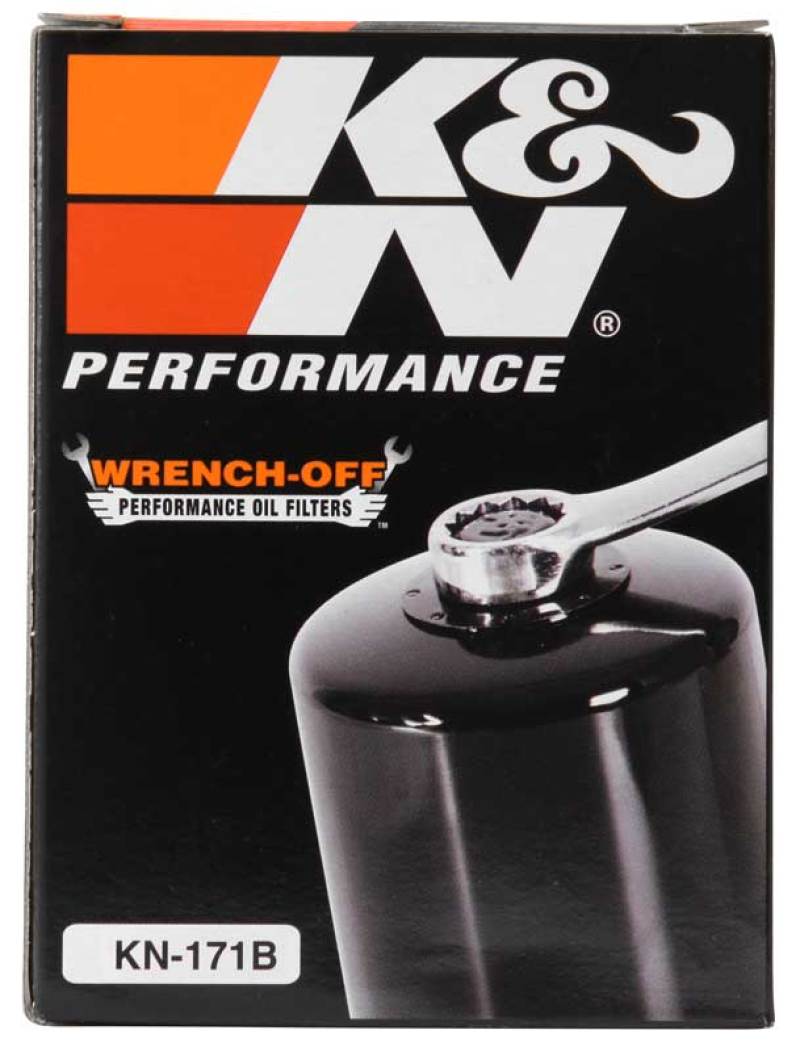 K&N Harley Davidson / Buell 3in OD x 4.063in H Black Oil Filter - Blais Performance Parts