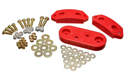 Energy Suspension 61-73 VW Beetle/70-73 Super Beetle Red Motor and Trans Mount Bushings (Inc H/W) - Blais Performance Parts