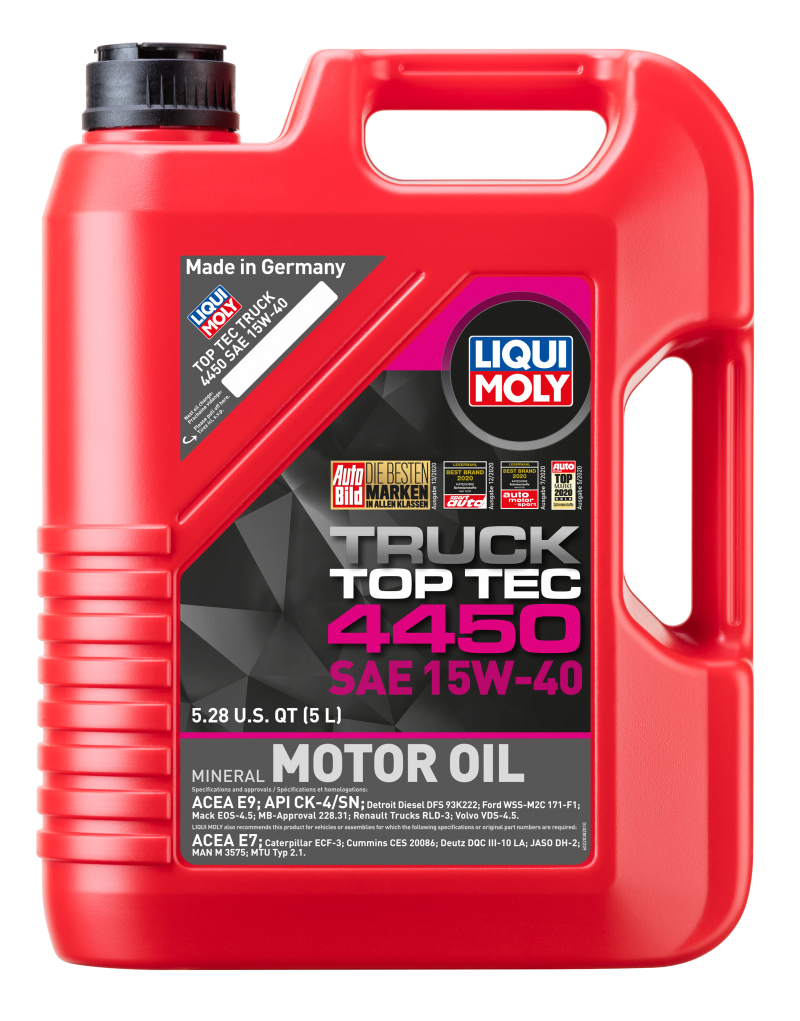 LIQUI MOLY 5L Top Tec Truck 4450 Motor Oil SAE 15W40 - Blais Performance Parts