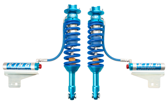 King Shocks 10-14 Ford F150 Raptor 4WD Front 3.0 Dia Remote Reservoir Coilover w/Adjuster (Pair) - Blais Performance Parts