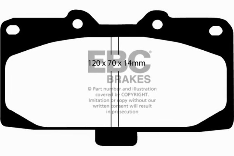 EBC 89-95 Nissan Skyline (R32) 2.6 Twin Turbo GT-R Yellowstuff Front Brake Pads - Blais Performance Parts