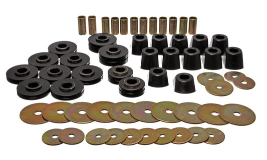 Energy Suspension 67-95 K5 Blazer/67-70 Denali XL/Suburban/Yukon XL 4WD Black Body (Cab) Mount Set - Blais Performance Parts