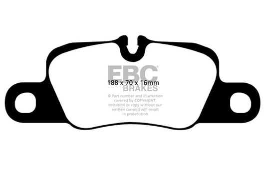 EBC 12-15 Porsche 911 (991) (Cast Iron Rotor only) 3.8 Carrera S Redstuff Rear Brake Pads - Blais Performance Parts