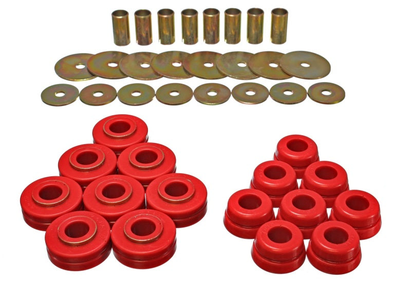 Energy Suspension Nissan/Datsun Red Body Mount Set - Blais Performance Parts