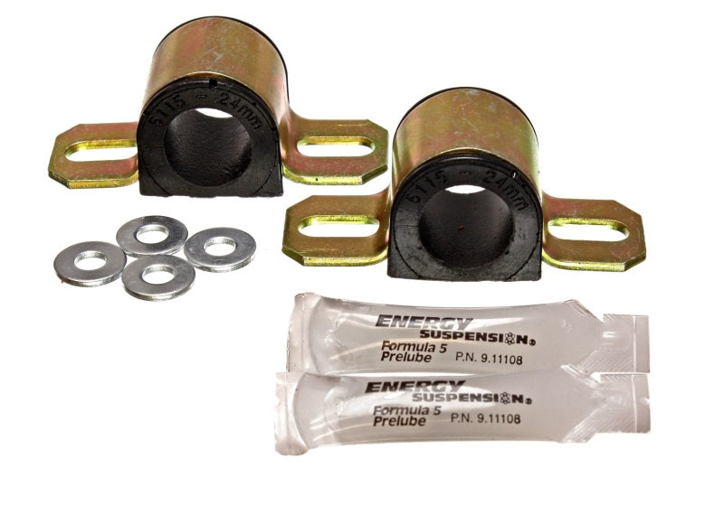 Energy Suspension 86-91 Mazda RX7 Black 24mm Front Sway Bar Bushings - Blais Performance Parts