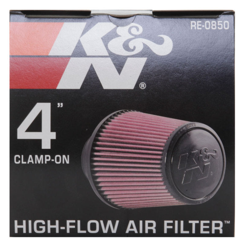 K&N Universal Air Filter (4in. Flange / 6in. Base OD / 4-5/8in. Top OD / 6in. Height) - Blais Performance Parts
