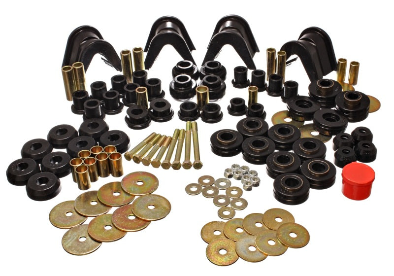 Energy Suspension 66-77 Ford Bronco 4WD (w/ 4 Deg C-Bushings) Black Hyper-Flex Master Bushing Set - Blais Performance Parts