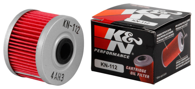 K&N Honda/Kawasaki/Polaris/Suzuki 1.969in OD x .469in ID x 1.438in H Oil Filter - Blais Performance Parts