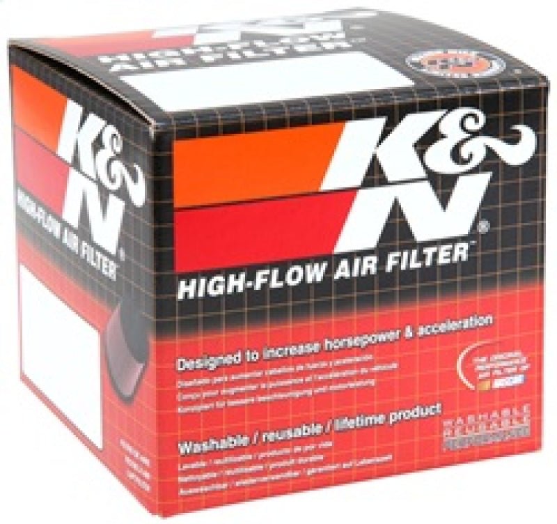 K&N Universal Chrome Filter 2 1/2 inch O/S FLG / 4 1/2 inch OD / 2 inch Height - Blais Performance Parts