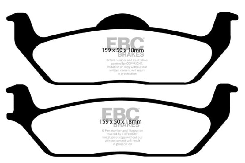 EBC 11 Ford F150 3.5 Twin Turbo (2WD) 6 Lug Greenstuff Rear Brake Pads - Blais Performance Parts