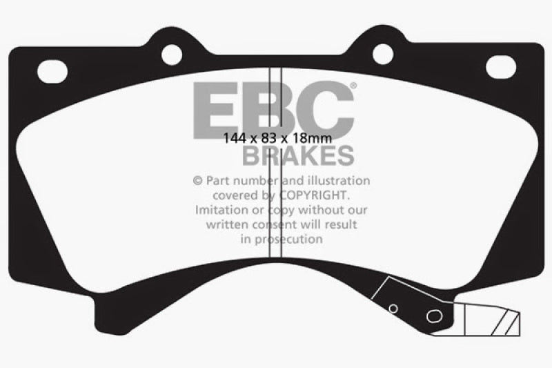 EBC 08+ Lexus LX570 5.7 Ultimax2 Front Brake Pads - Blais Performance Parts