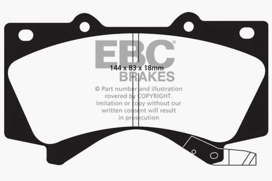 EBC 08+ Lexus LX570 5.7 Greenstuff Front Brake Pads - Blais Performance Parts