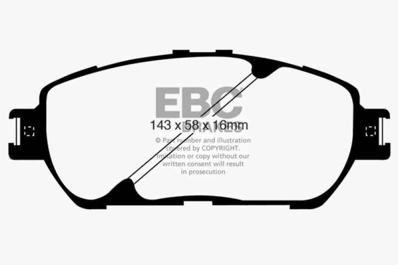 EBC 02-03 Lexus ES300 3.0 Yellowstuff Front Brake Pads - Blais Performance Parts