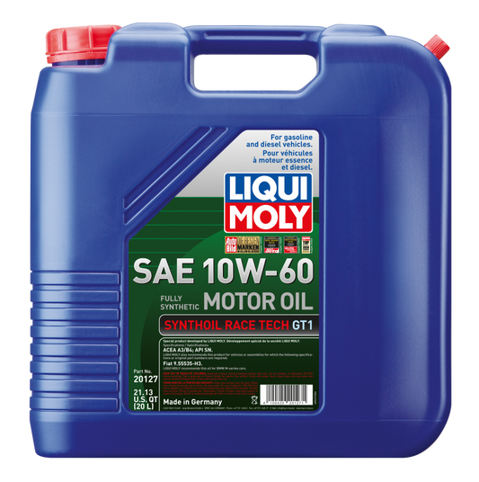 LIQUI MOLY 20L Synthoil Race Tech GT1 Motor Oil SAE 10W60 - Blais Performance Parts