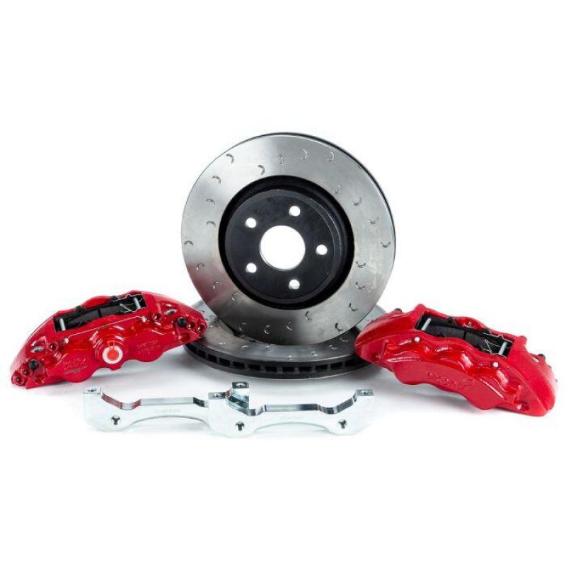 Alcon 2018+ Jeep JL 350x32mm Rotors 6-Piston Red Calipers Front Brake Upgrade Kit - Blais Performance Parts