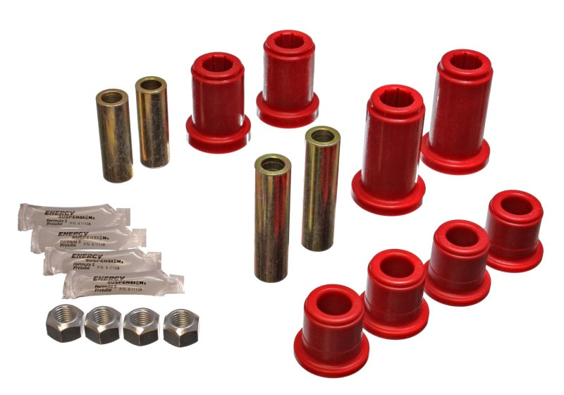 Energy Suspension 01-06 GM Silverado C2500 HD 2WD/K2500 HD 4WD Red Front End Control Arm Bushing Set - Blais Performance Parts