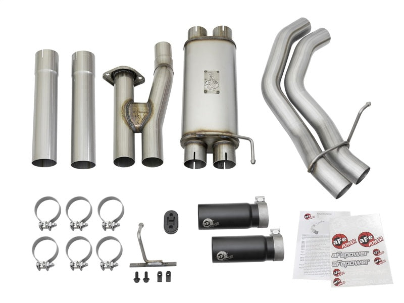 aFe POWER Rebel Series 3in 409 SS Cat Back Exhaust w/ Black Tips 17 Ford F-150 Raptor V6-3.5L - Blais Performance Parts