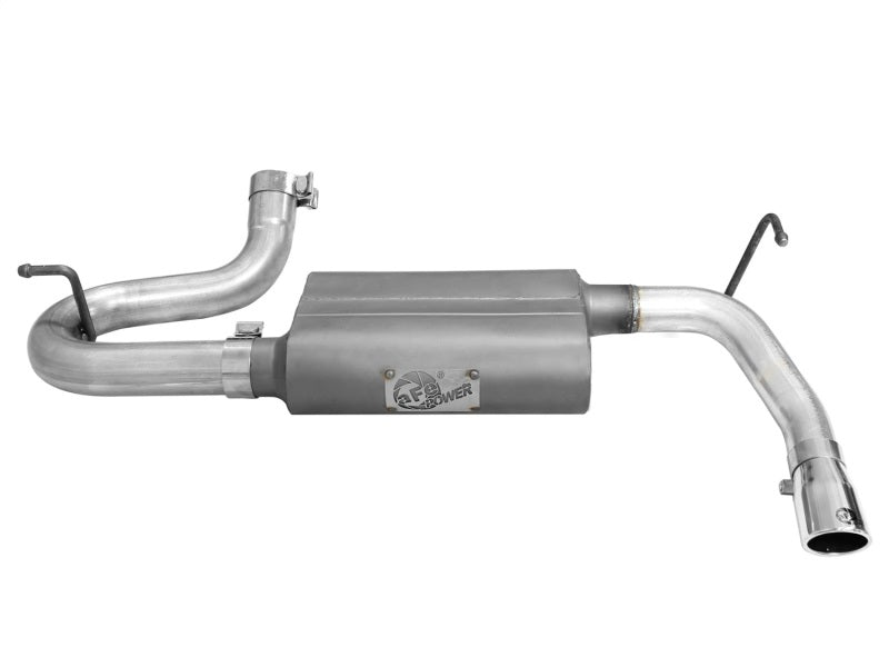 aFe Scorpion 2-1/2in Alum Steel Axle-Back Exhaust w/Polished Tip 07-18 Jeep Wrangler JK V6-3.6/3.8L - Blais Performance Parts