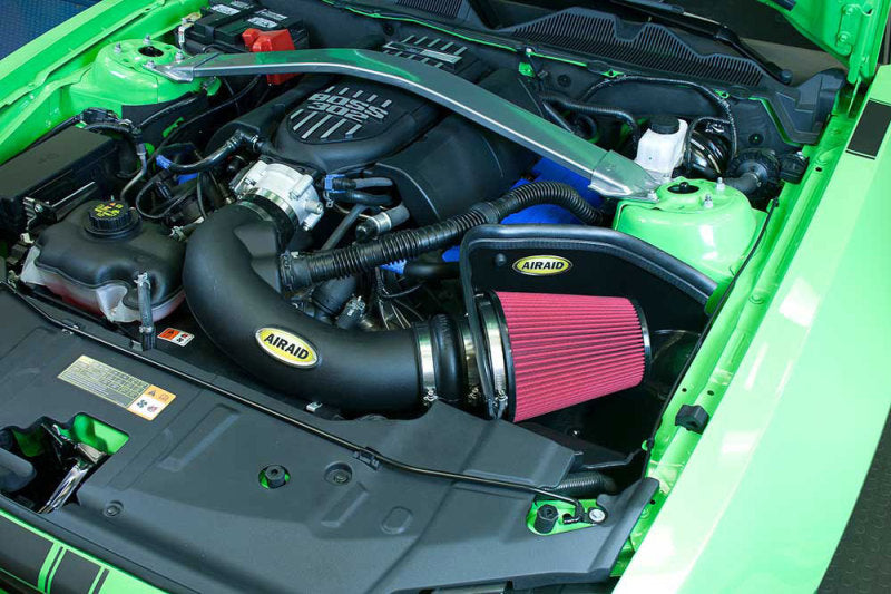 Airaid 12-13 Ford Mustang Boss 302 MXP Intake System w/ Tube (Oiled / Red Media) - Blais Performance Parts