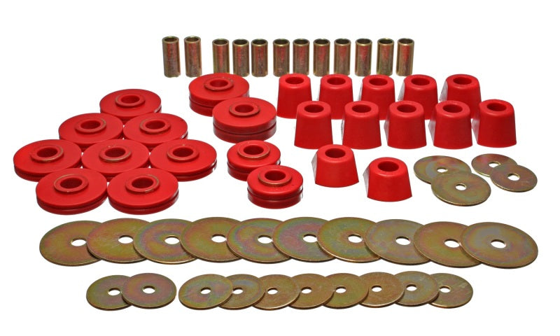 Energy Suspension 67-95 K5 Blazer /  67-70 Denali XL/Suburban/Yukon XL 4WD Red Body (Cab) Mount Set - Blais Performance Parts