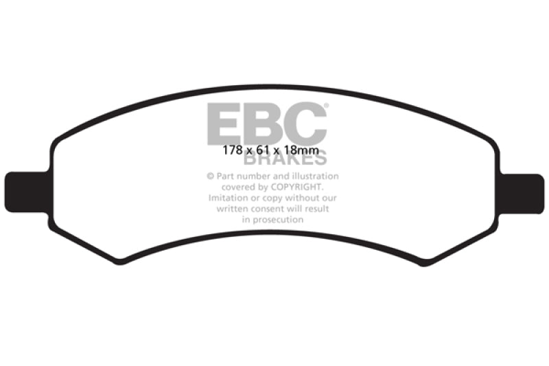 EBC 06-09 Chrysler Aspen 4.7 Yellowstuff Front Brake Pads - Blais Performance Parts