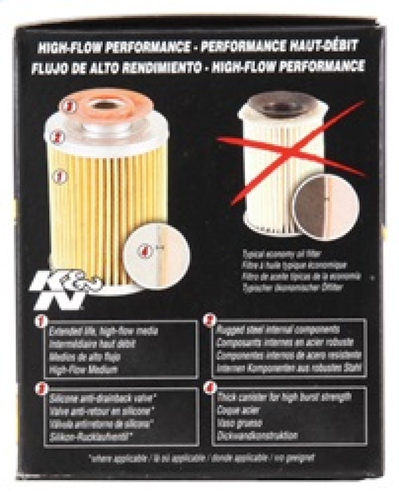 K&N Universal Performance Gold Oil Filter - Blais Performance Parts